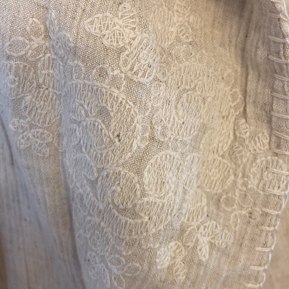 NWT Coldwater Creek Open Front Long Vest Size L Front Pockets Lace Accents - Picture 2 of 10